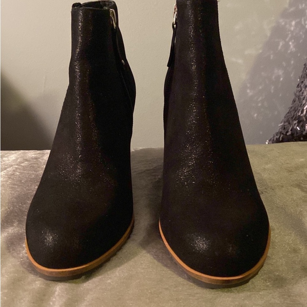 New Linea Paolo Winslet Wedge Bootie Black Size 8 - Picture 2 of 8